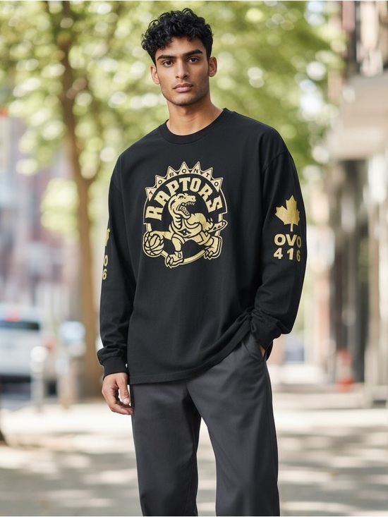OVO Other - OVO X RAPTORS (L) 2014 Black Long Sleeve Tee Collab Limited Edition Gold Drake